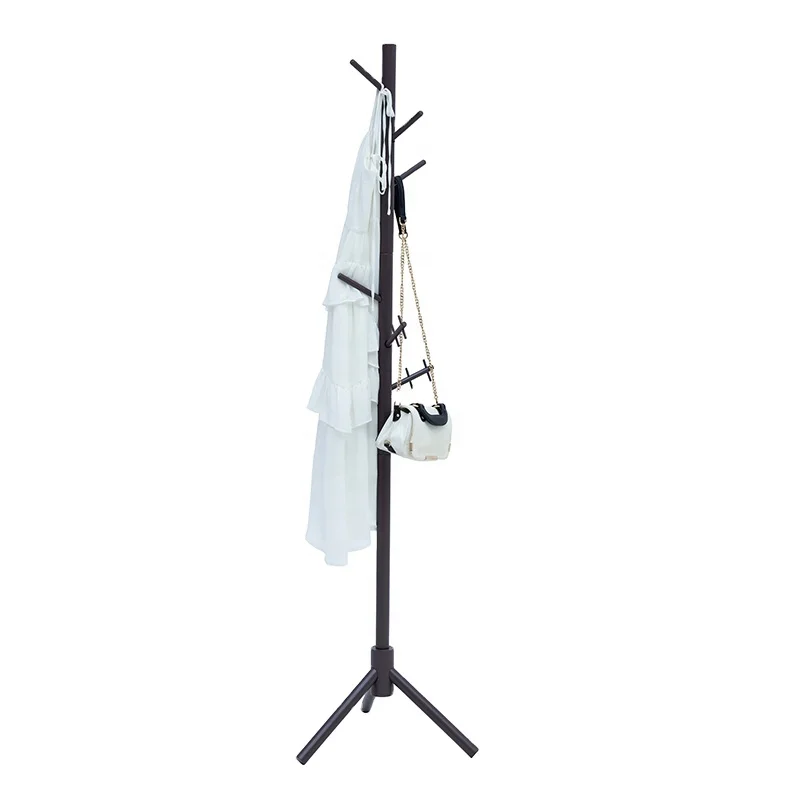 Bamboo made new design hall tree standing coat rack floor hanger