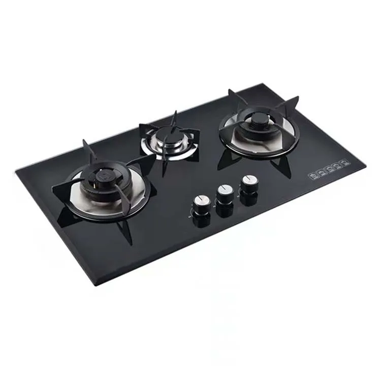 Wholesale Black Tempered Glass Gas Stove Cookware With Safety Device