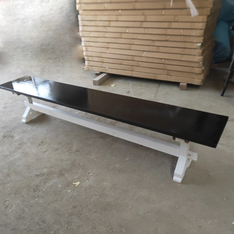 Wholesale white pine solid wood folding bench chair retro portable simple table folding bench