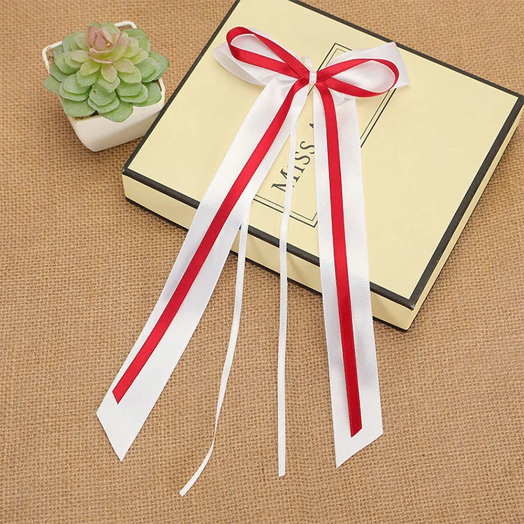 Ribbon Flower Wedding Car Decoration Mirror Door two color mixed ribbon