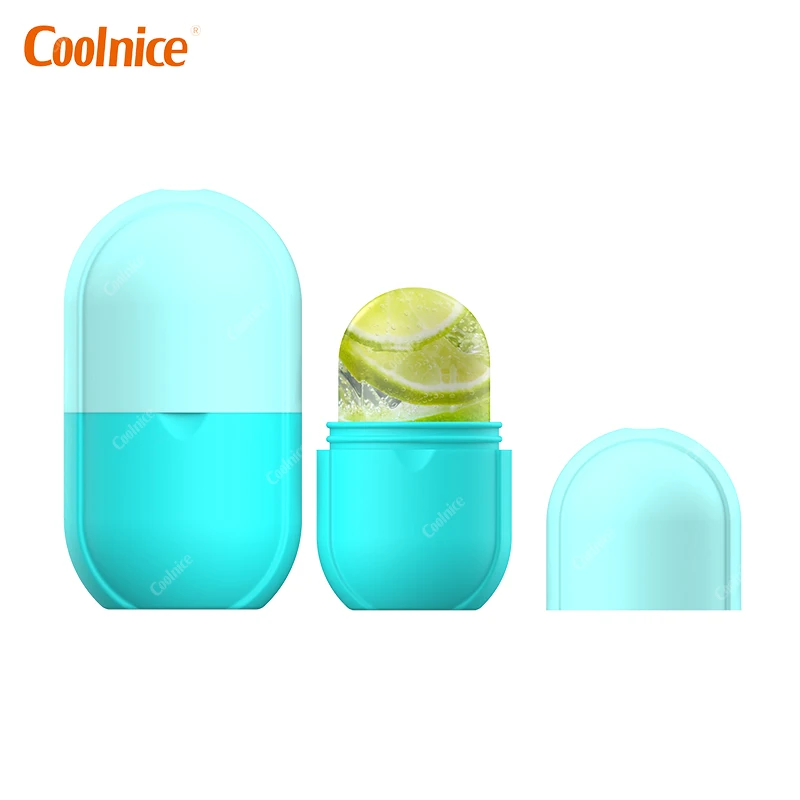 BPA free Mini size  lift and  tighten  skin massager face wireless remover silicone ice Flawless facial contour rollers