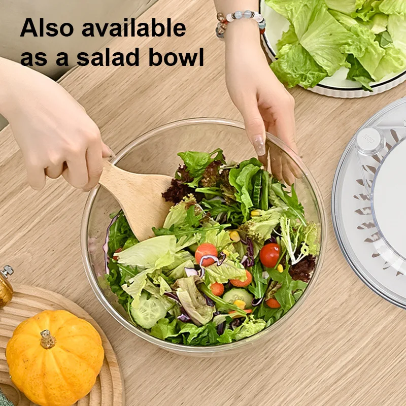5L Colander Lettuce Plastic Fresh Crisp Clean Spin Dry Salad Pump Spinner Fruits Vegetables with Bowl Kitchen Appliance Tools