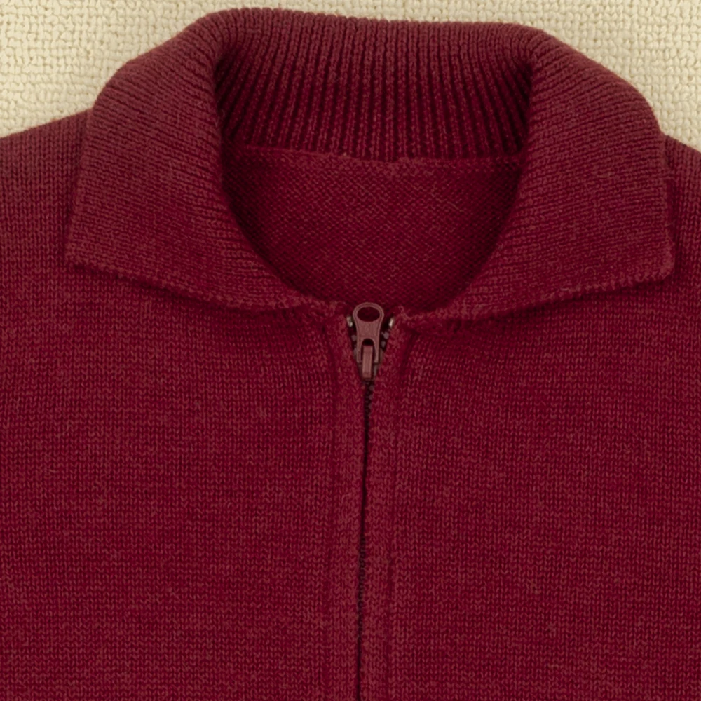 new design kids boys wool sweater Long Sleeve Baby Boy shawl collar full-zip knitted sweater cardigan