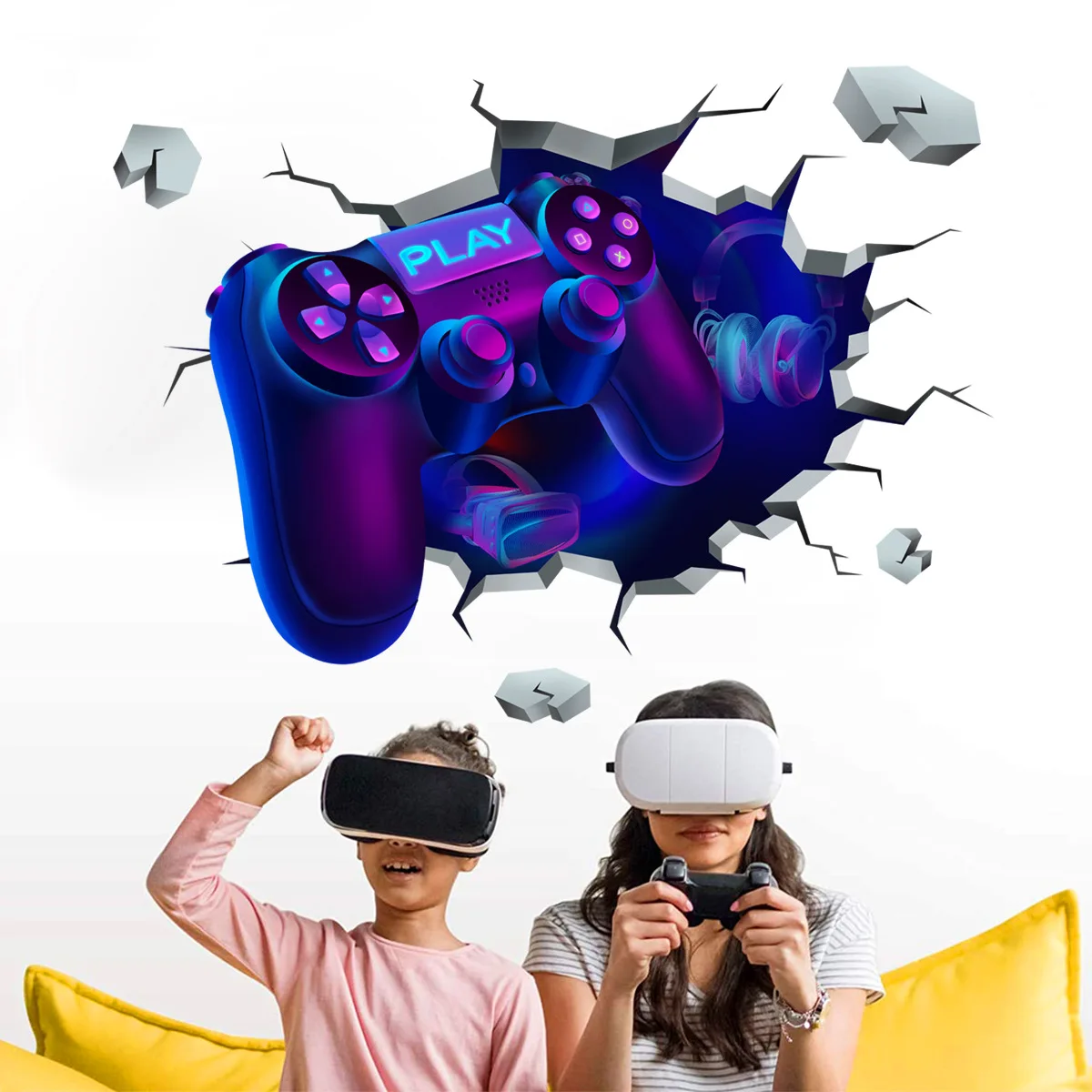 Kids room decoration 3d game wallpaper sticker 3d wall paper