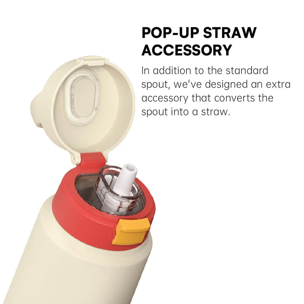 creative design bpa free water bottle  sport stainless steel flasks vacuum thermos with lid straw