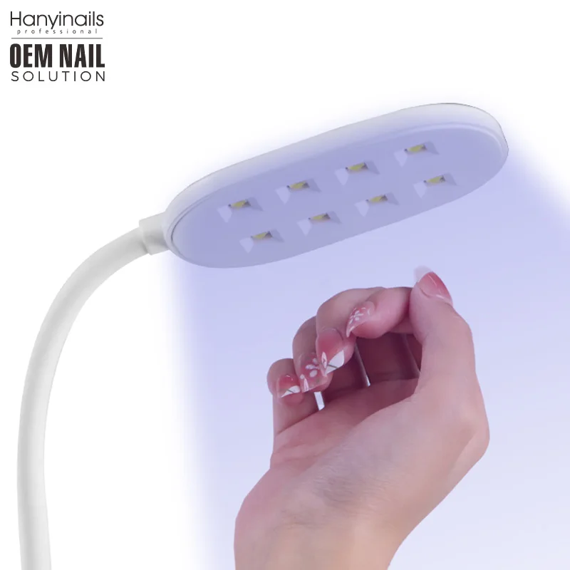 Hanyinails Professional Manufacturer Rechargeable Nail Lamp 12w rechargeable fast drying uv led nail lamp