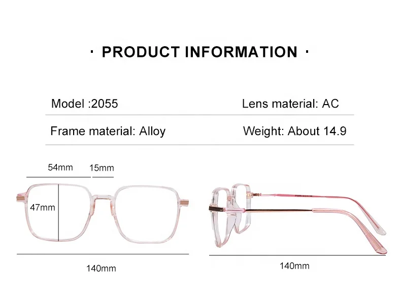 2024 Wholesale Newest Unisex Round Large Fashion Frames Optical Frame Anti Blue Light Blocking Design Custom Logo PC Glasses