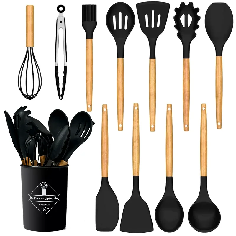Custom Hot Sale Heat Resistant  Silicone Kitchen Utensils Wholesale Silicone Kitchenware