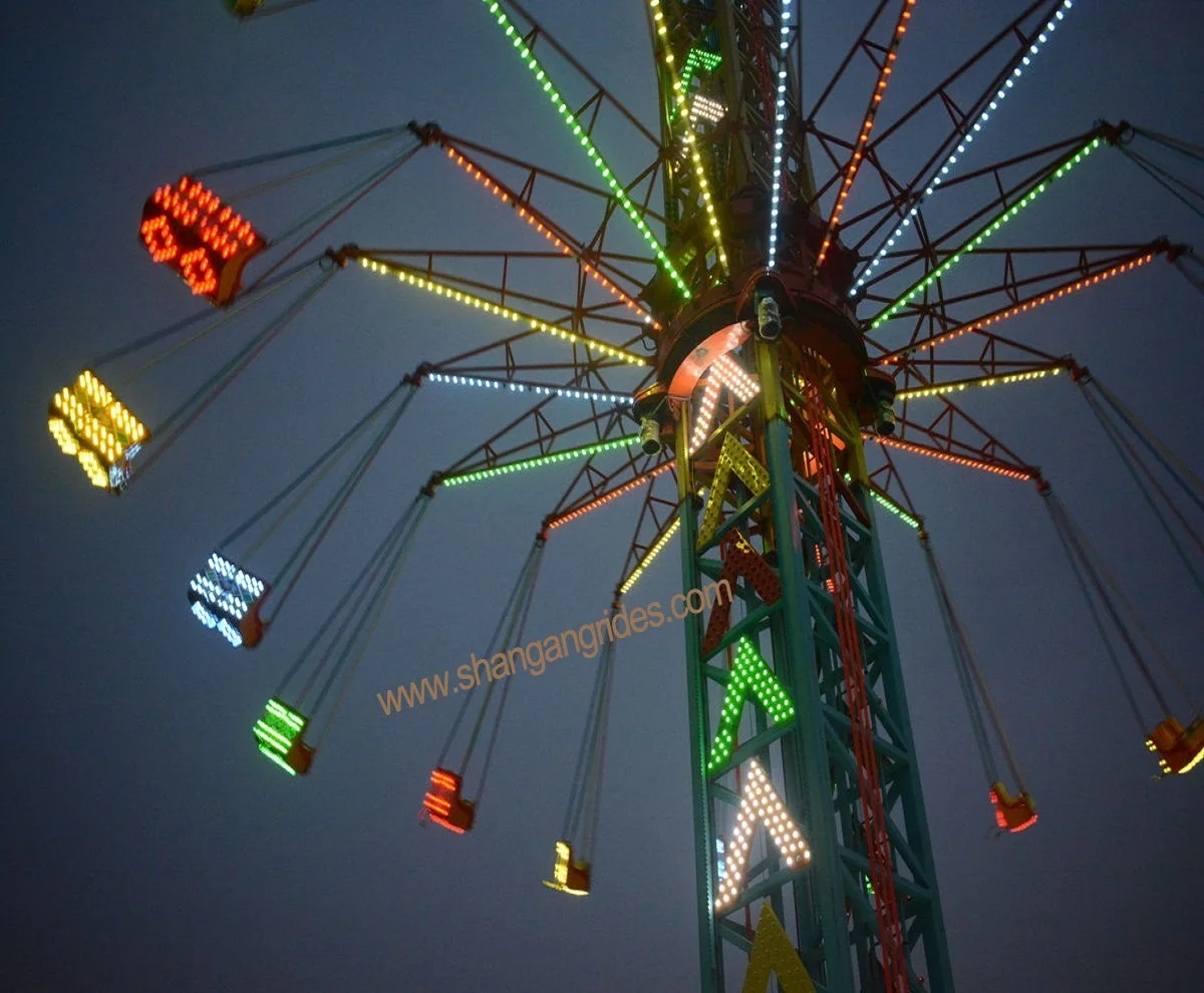 Attraction playground amusement park equipment swing flying chair rides flying tower