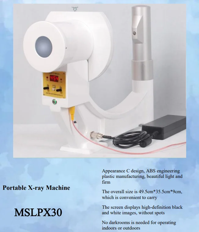 Portable x ray machine MSLPX30 Size Portable Fluoroscopic X-ray Machine