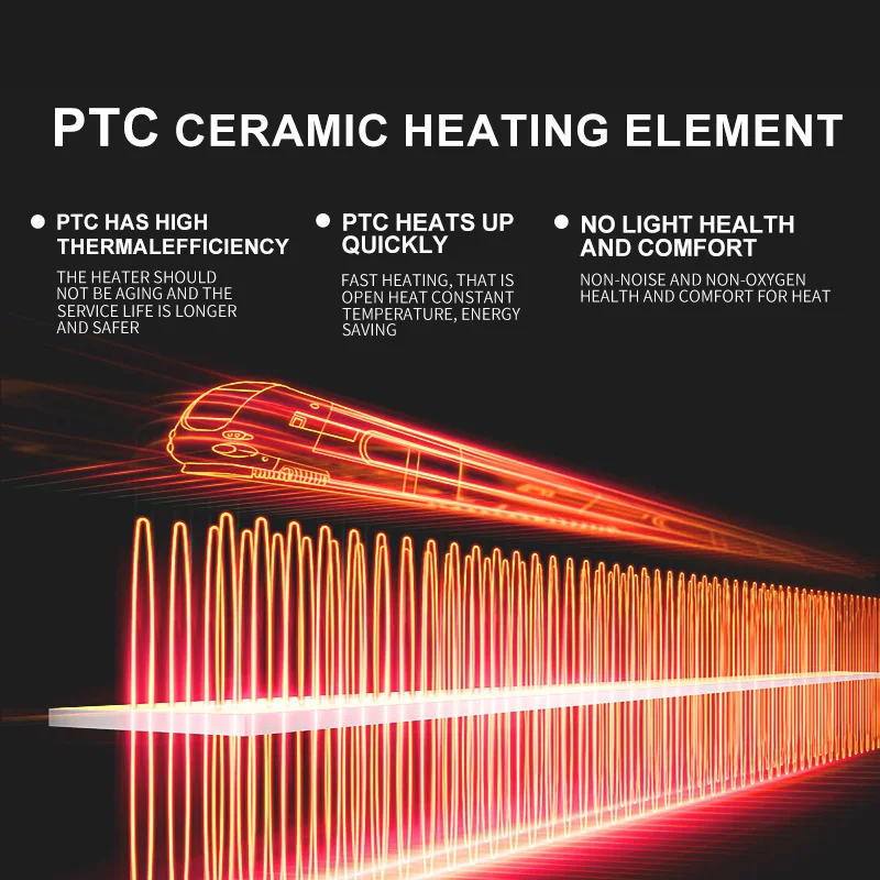 1400W/2000W Flame Simulation Fan Heater Customized Electric Mini Portable Ceramic PTC Space Electric Fireplace Heater