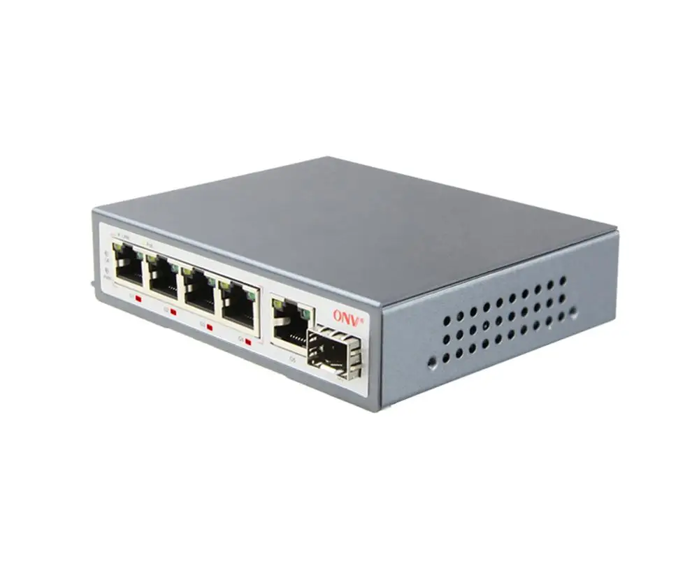  OEM коммерческий гигабитный неуправляемый оптоволоконный коммутатор 802.3bt PoE 48 В ethernet