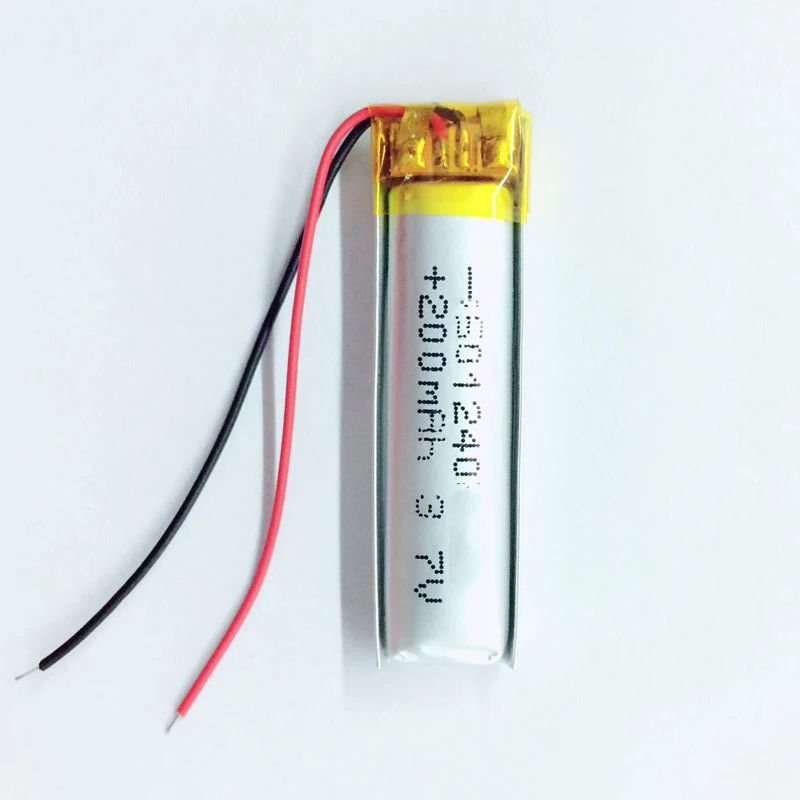LP501240 3.7v 200mah lithium polymer battery 051240 lithium battery 3.7v 200mah 0.74wh 501240 3.7v lipo battery