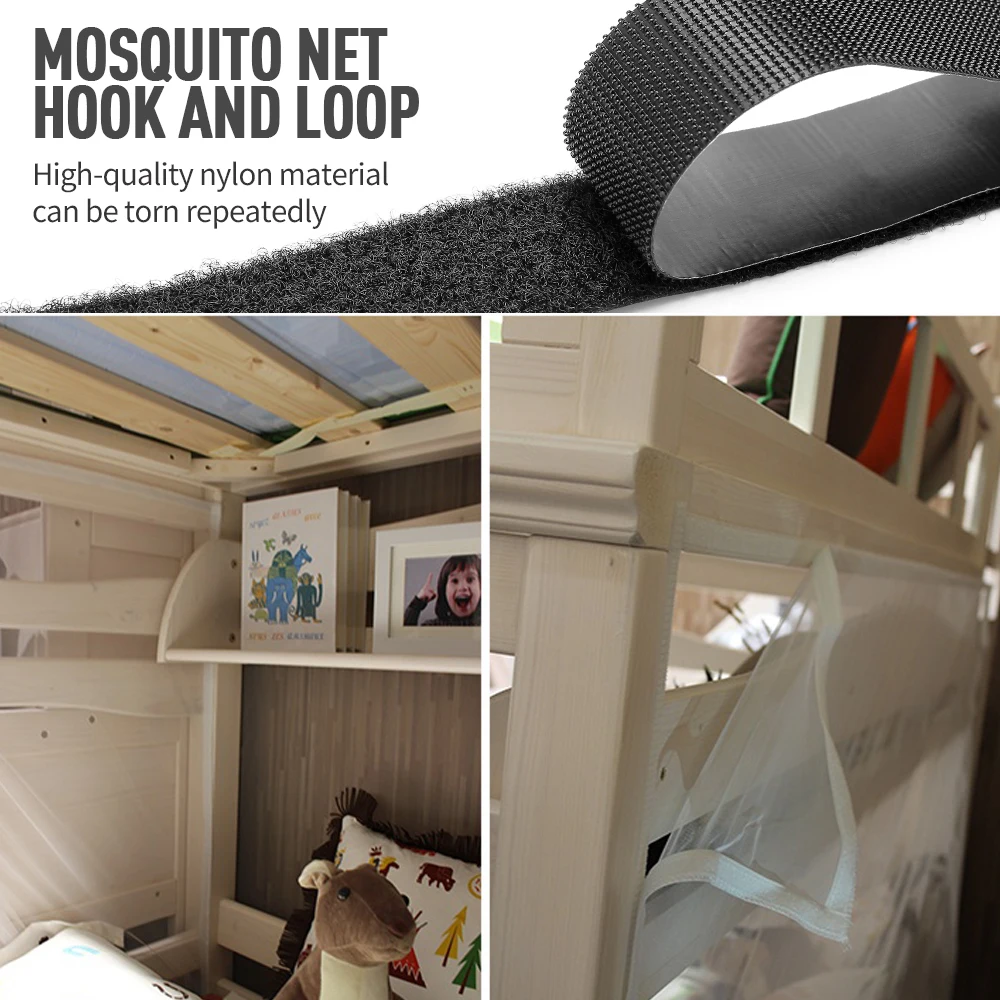 Window Screen Hook and Loop Edging Tape for Net Mesh Screen Self Adhesive Edging Strips