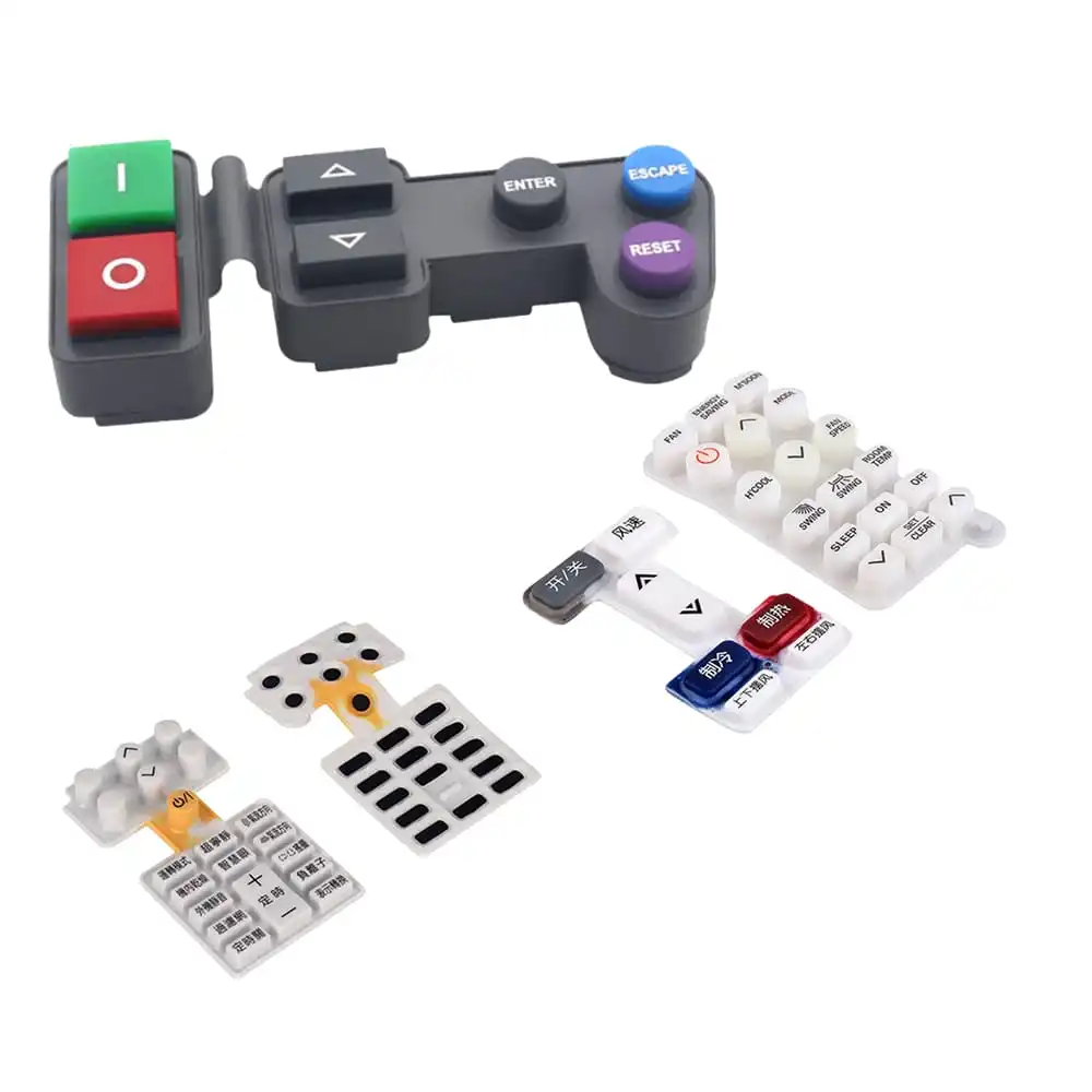 OEM Custom Made Silicone Rubber Tactile Push Buttons Cover  Key Button Silicone Buttons
