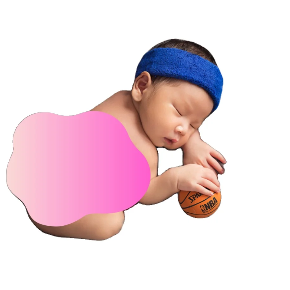 Photo studio photo supplies newborn full moon 100 days photography props mini sports style basketball headband set