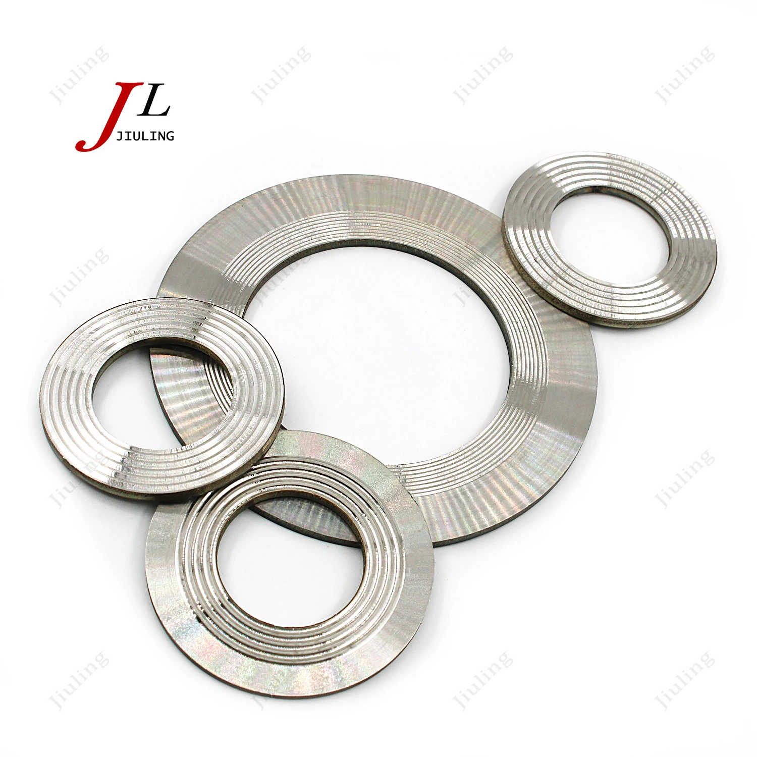 Customizable corrugated metal seals, graphite seals, composite sealing rings