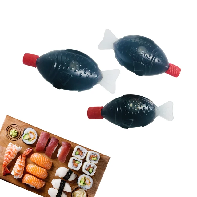 4ml plastic fishes Natural brewed sushi sashimi  fish shaped bottle Take away soy sauce