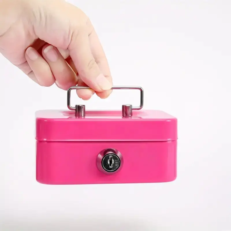 metal keylock storage box portable safe metal money box with key lock metal cash box safe
