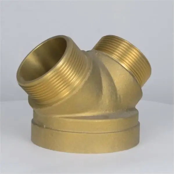 Hot sales 90 Degree Straight Brass Siamese Connection with Clapper Firefighting Equipment Accessory Fire Dept Production