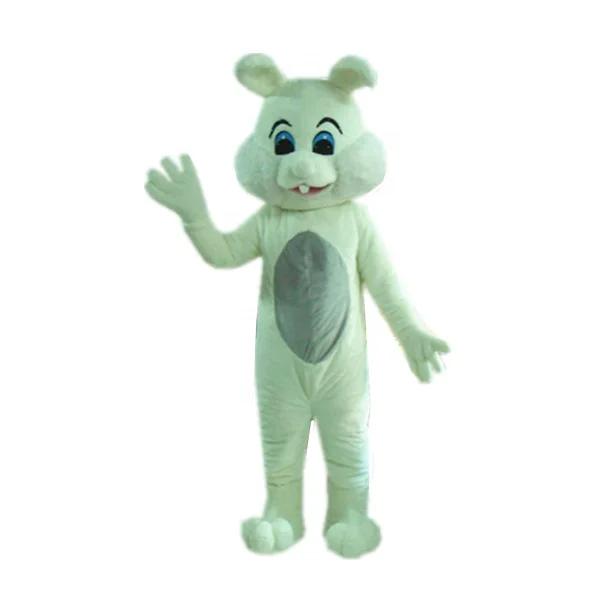 Белый Пасхальный кролик костюмы-талисманы/мультяшный костюм-талисман костюм персонажа