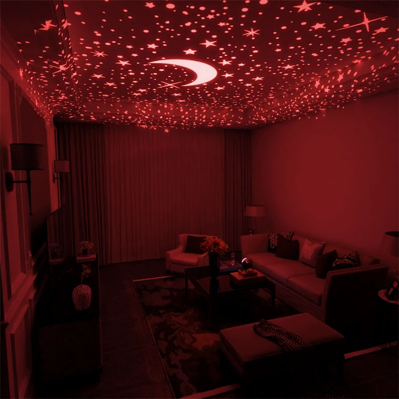3D Popular Kid Room Decor RGB Dream Moon Star Projection Lamp Master Starry Blue Planet Led Projector Night Light