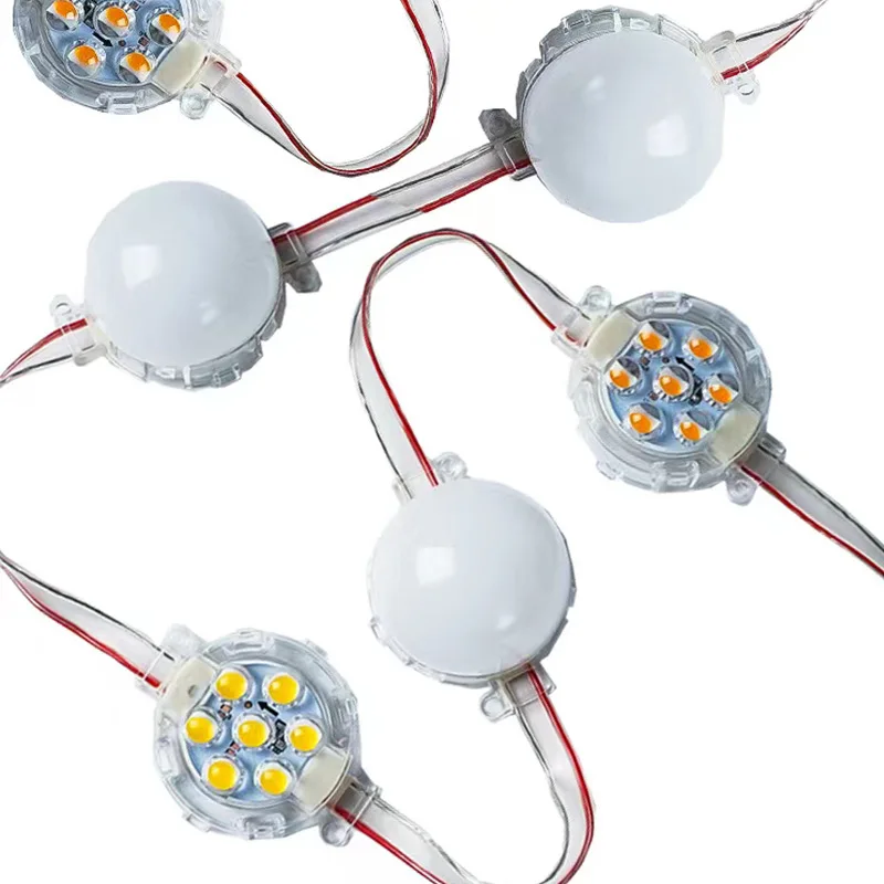 Factory Lighting 30mm Pixel Ball 12v IP66 Outdoor Permanent Christmas Holiday Rgb Led Pixel Point Lights
