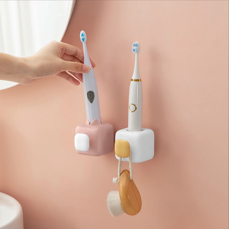 Electric Toothbrush Rack Drainage Punching Free Home Bathroom Toilet Quick-drying Wall Hanging Bracket Toothbrush Holder Hook