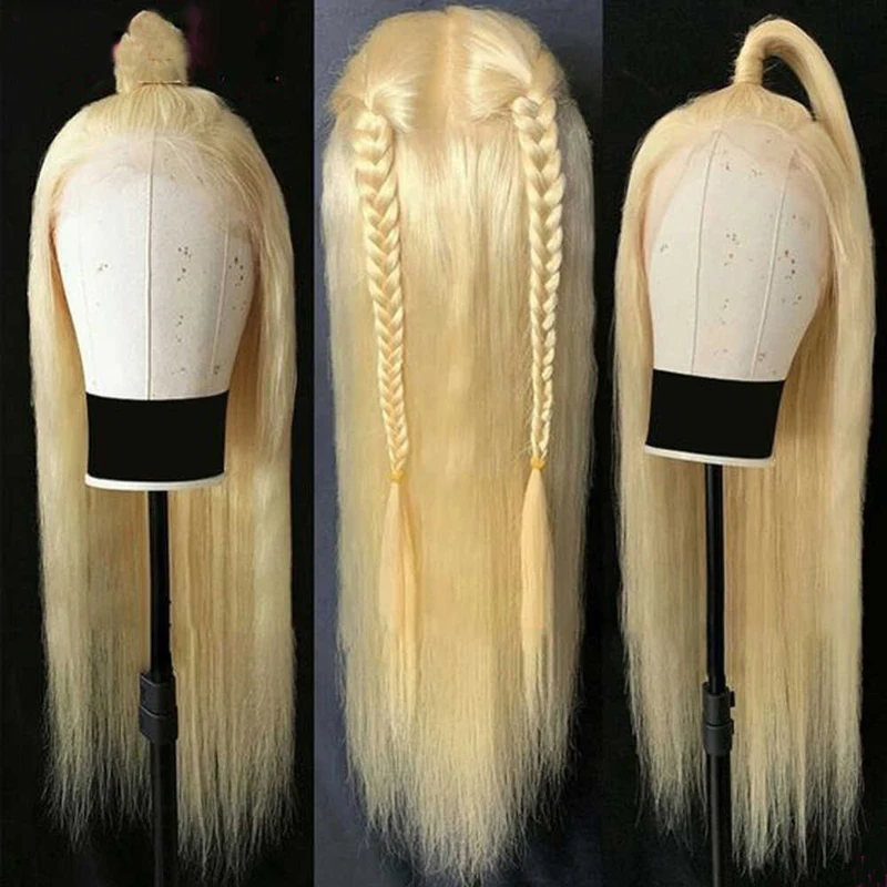 honey blonde brazilian hair lace front wigs,613 blonde human cuticle aligned lace front wig,100% human hair wigs for white women