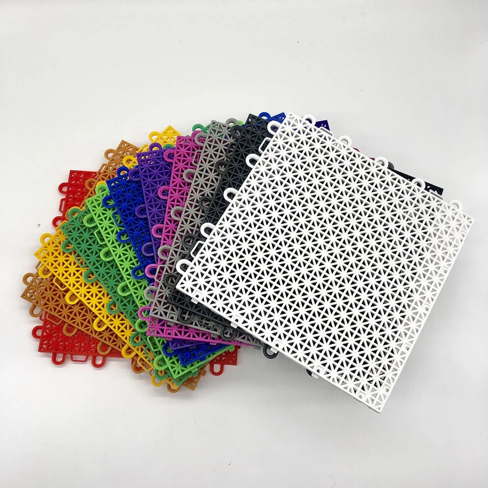 Wanhe high quality portable  tiles for sale diy outdoor basketball tennis pickleball futsal sports court flooring