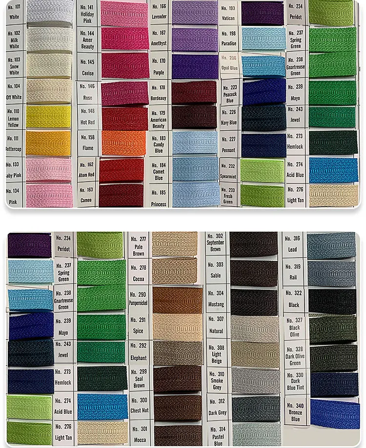 Custom Size Garment Accessories Clothing Bag Sewing Multi Color Open End Metal Brass Zippers Zippers for Clothes Accept Custom