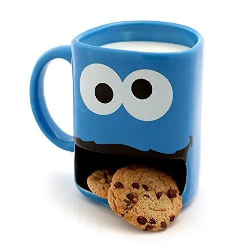 Hot sale promotional gift ceramic cookie monster mug coffee cup