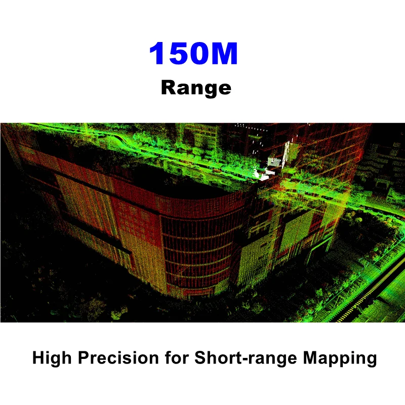 16 beams 16 channels 150m quick modeling of large scenes and high precision for short-range 3D mapping Lidar sensor
