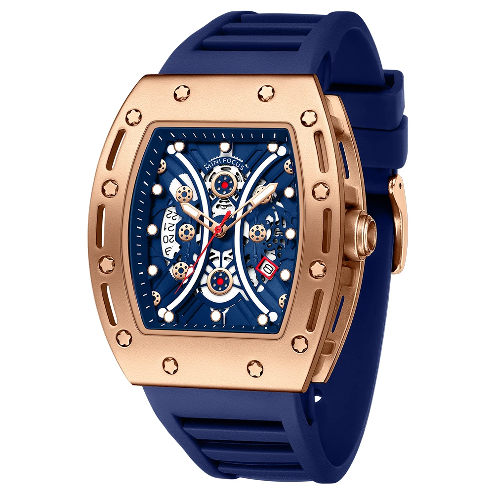 Часы Relojes Hombre Mini Focus MF0420G водонепроницаемые Модные Спортивные часы Роскошные Брендовые мужские наручные кварцевые