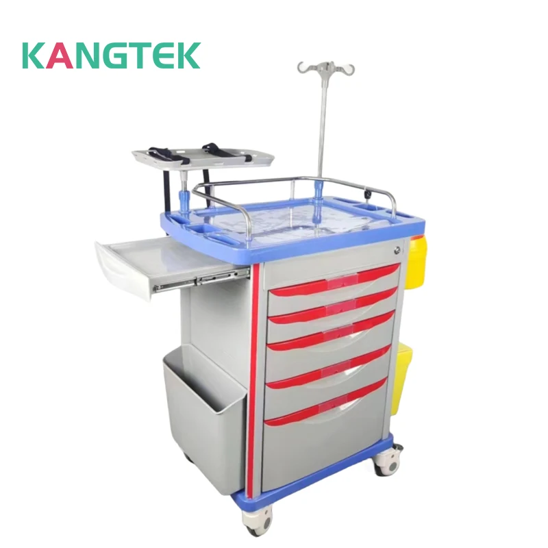 KANGTEK Больничная тележка для доставки лекарств ABS Медицинская неотложная помощь