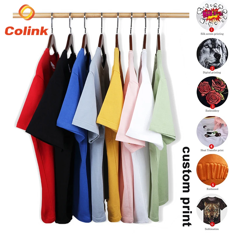 Пользовательская Печать Теплопередачи DTG вышивка трафаретная печать сублимационная футболка Мужские Пользовательские логотипы этикетки футболки
