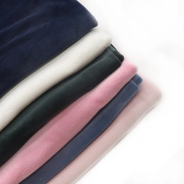 95%Polyester 5%Spandex 260GSM soft warm knit dyed fleece coat fabric hoodie