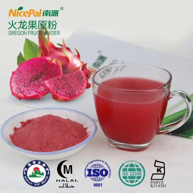 Natural colouring fresh dried pure natural Red Dragon Fruit Powder for cake bread food ingredients