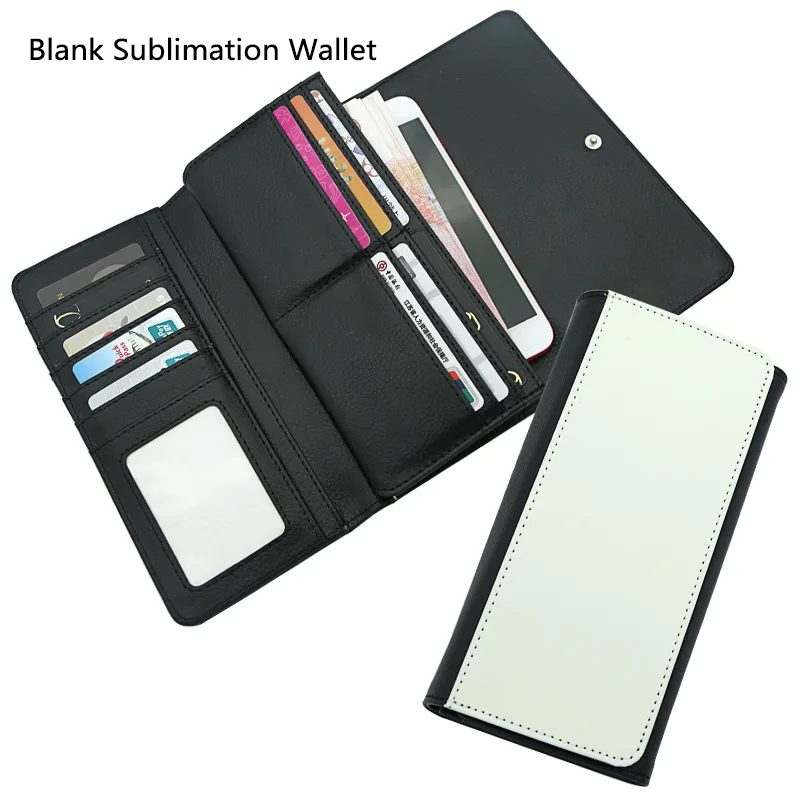 PU Leather Women Phone case Blanks Sublimation Ladies Wallet With Zipper for