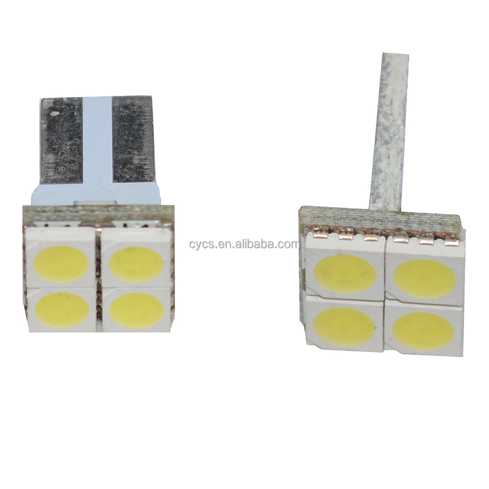 T10 5050 4SMD LED 4 Smd 3 Chips Led Car Door Light Bulbs W5W Side Wedge Tail Parking LED 194 4led 12V Light Bulb
