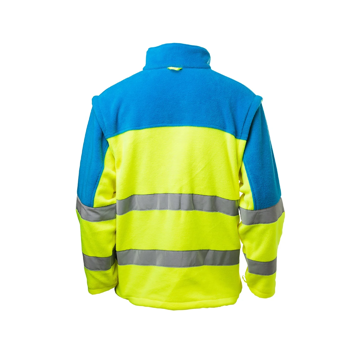 Winter Hi-vis Reflective Roadway Safety Clothing Long Sleeve Parka Polar Fleece Detachable Liner 4 in 1 Safety Jacket