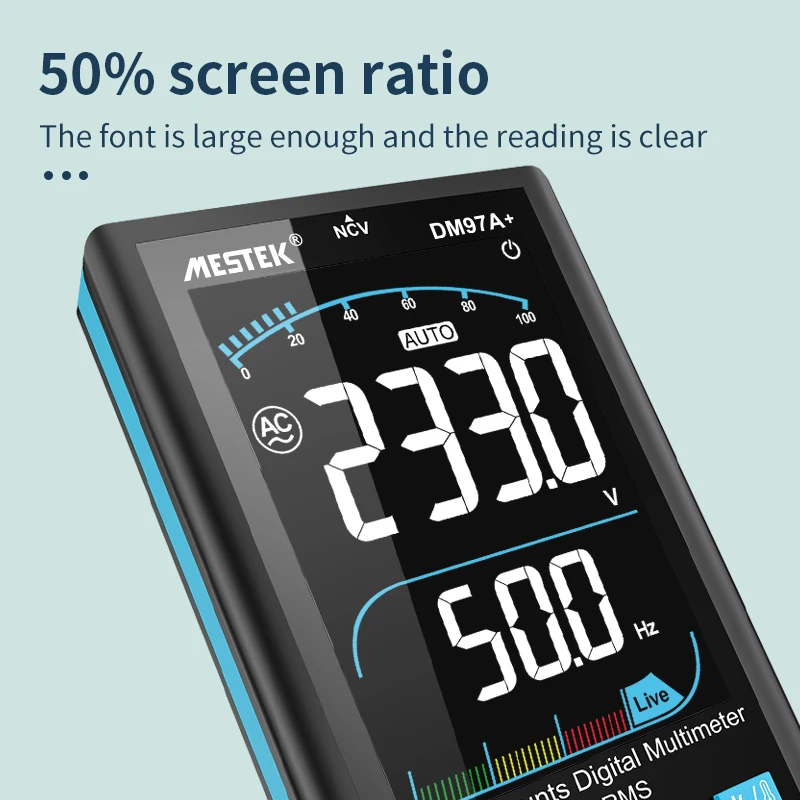 Digital Multimeter Temperature Measure 9999 Counts AC DC Current Voltage Resistance Capacitance NCV Ture RMS Smart Multimeter