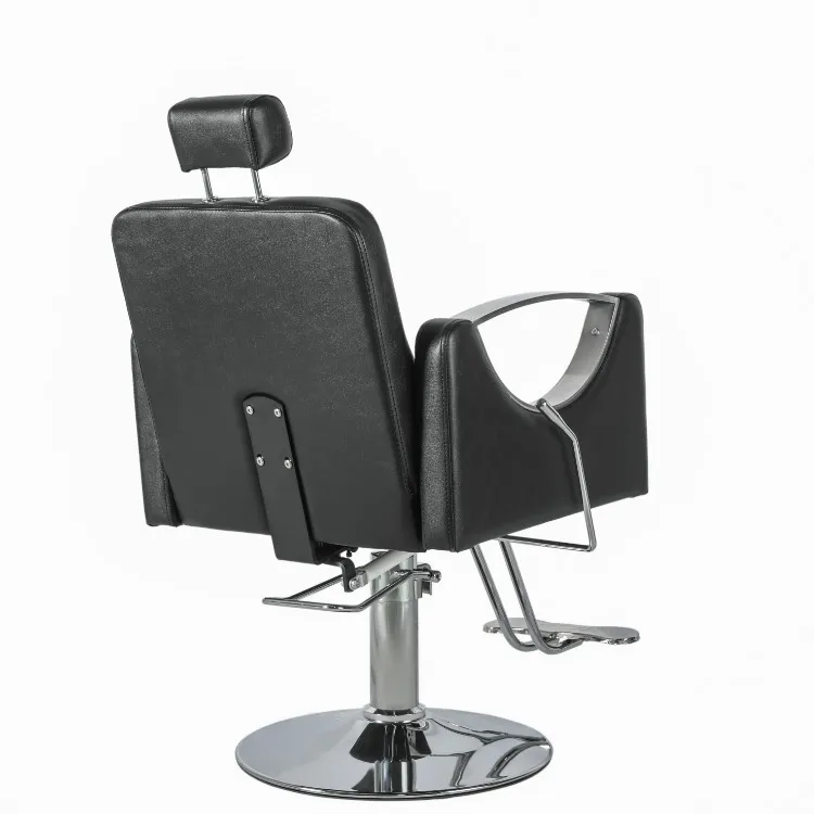 Salon Furniture Black Barber Chair  Hydraulic Reclining Styling Chair