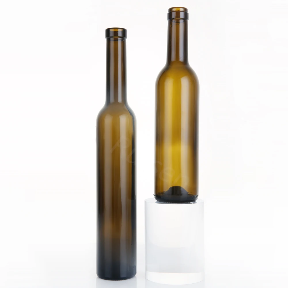 Factory Wholesale 375ml Burgundy Bottles Ice Noble Wine Glass Bottle Empty Whisky Sweet Wine Glass Bottles