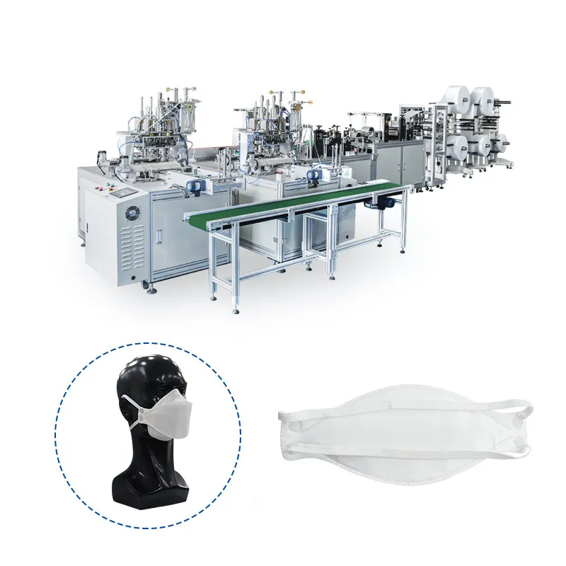 High Speed Servo Motor Automatic Surgical 3ply 4ply Flat Elastic One Time Forming Mask Machine With Ultrasonic welding