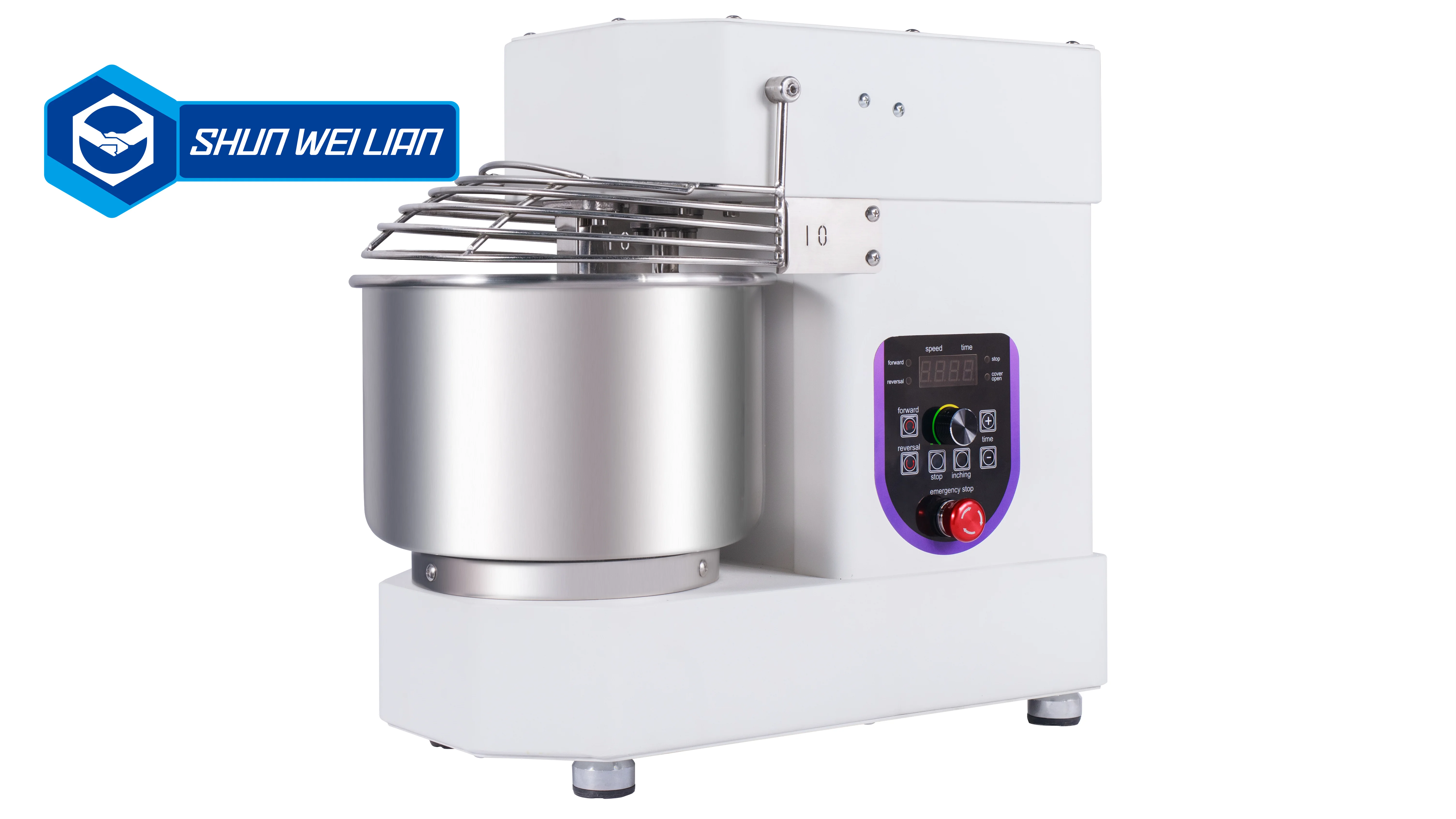 Tabletop Factory Price Bakery Equipment CE Approved Spiral Mixer 10 Liter Dough Mixer 4kg Dough Stand Mixer Shunweilian