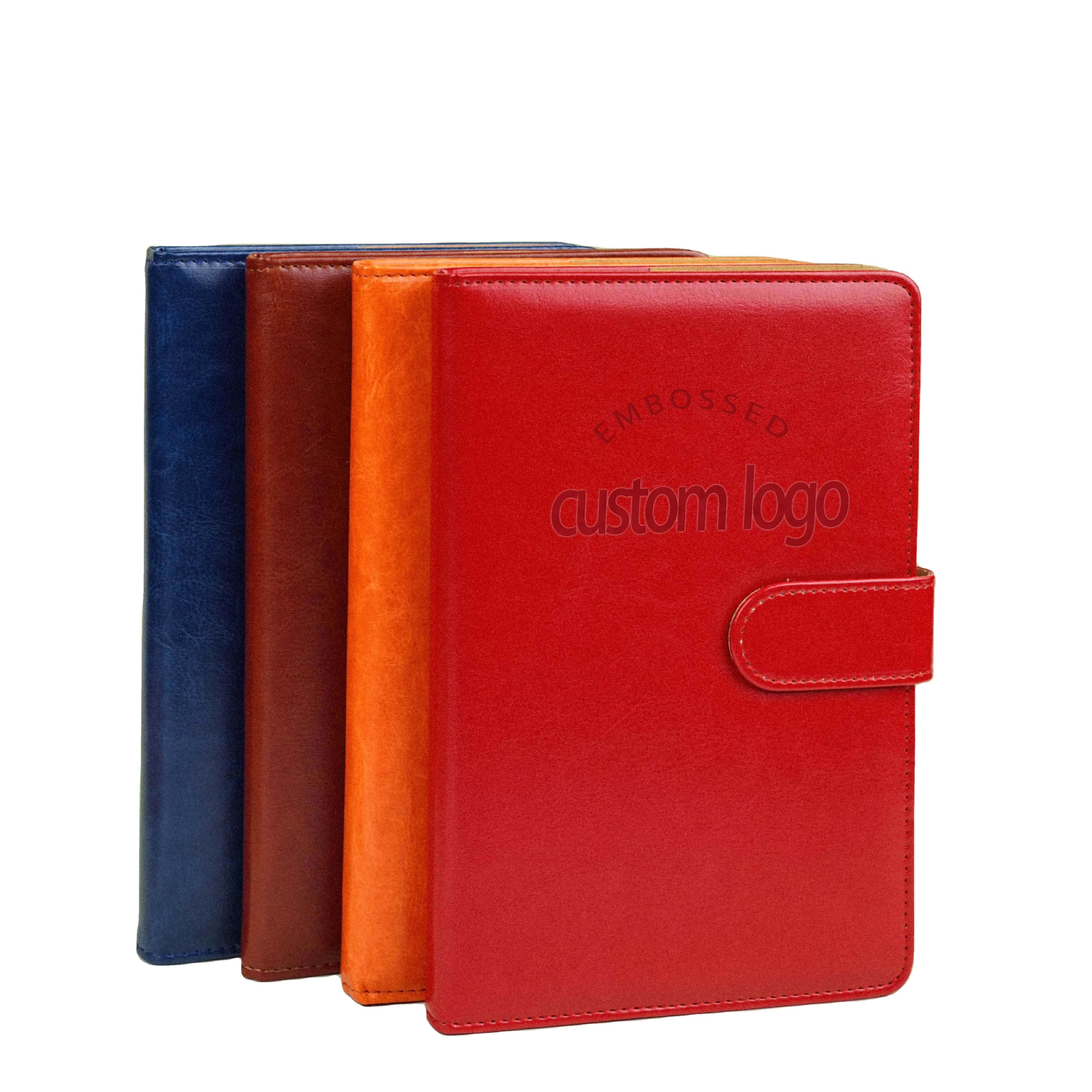 Personalized A5 Hardcover Leather Notebooks Notepad Sets For Business Company Gift