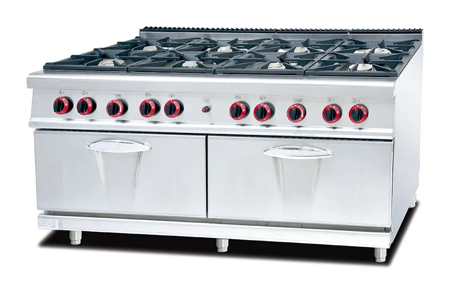 Hot sale Commercial electric cooking range with 4 burner & oven