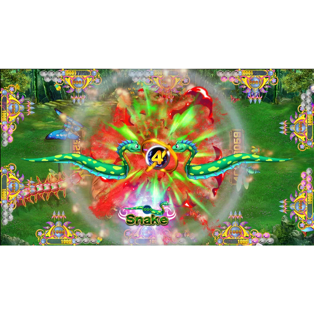 4~10 Player Fish Table Game Machine Cabinet Insect Monster Arcade Shooting Fish Game Install Software