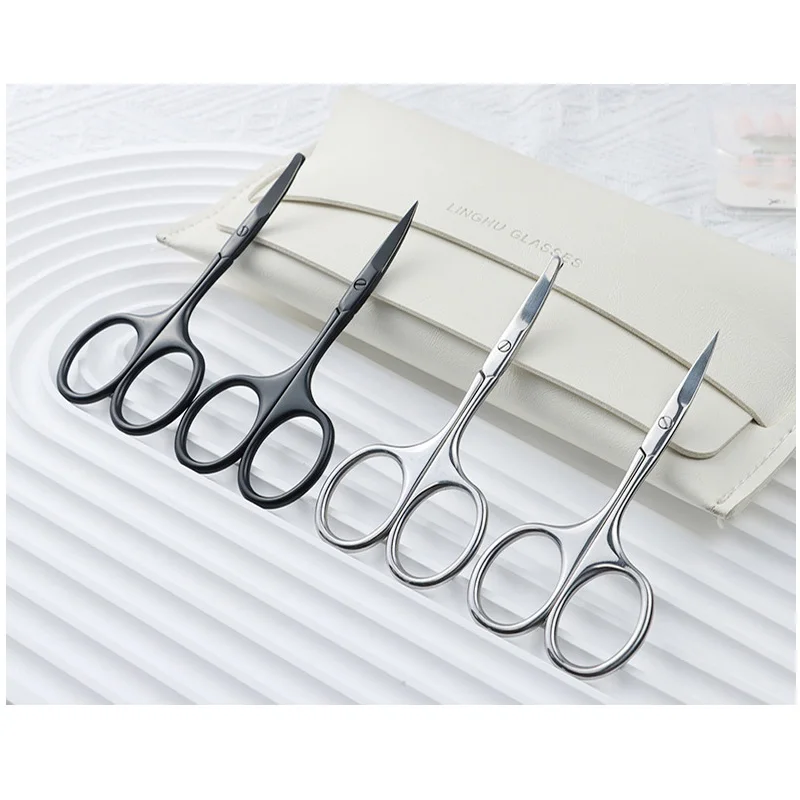 Wholesale Custom Labeling Professional Stainless Steel Eyebrow Scissors Safety Makeup Tools Nail Scissors